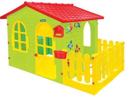 Mochtoys Zahradní domek s plotem a krmítkem - Poškozený obal