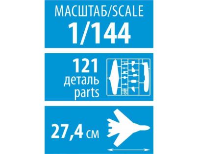 Zvezda Model Kit letadlo Boeing 737- 8 MAX 1:144