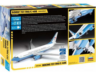 Zvezda Model Kit letadlo Boeing 737-700 C-40B 1:144