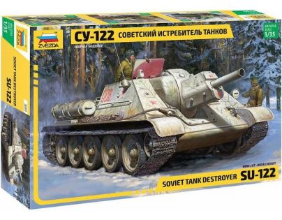 Zvezda Model Kit military Soviet tank Destroyer SU-122 1:35