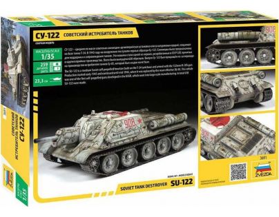 Zvezda Model Kit military Soviet tank Destroyer SU-122 1:35
