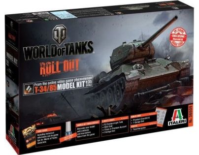 Italeri Model Kit World of Tanks T-34 85 1:35