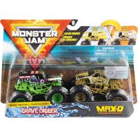 Monster Jam Sběratelská auta dvojbalení 1:64 Grave digger a Max-D 4