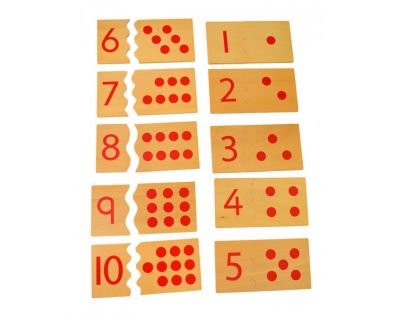Montessori Puzzle Čísla a puntíky 15 dílků