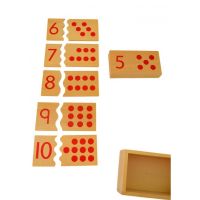 Montessori Puzzle Čísla a puntíky 15 dílků 2