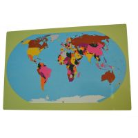 Montessori Svět Mapa s vlajkami na stojánku 2