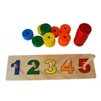 Montessori Tyčky s barevnými kruhy na počítání 4