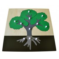 Montessori Puzzle vkládací Strom 11 dílků