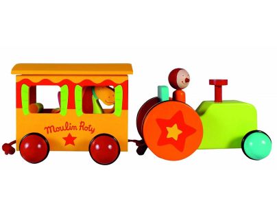 Moulin Roty Dřevěný traktor s dráčkem