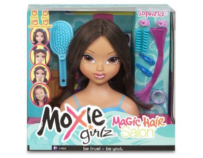 Moxie Girlz Mini Česací hlava - Brunetka