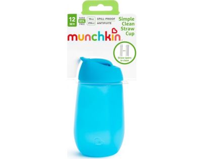 Munchkin Hrneček s brčkem Simple Clean 296 ml modrý
