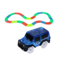 Mustar Dráha svítící ve tmě s autíčkem s LED světlem 165 dílků - Poškozený obal