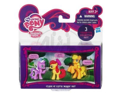 My Little Pony 3 poníci v kolekci - Dazzle Tiara, Apple Bloom, Applejack