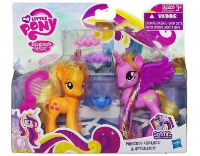 My Little Pony Princezna s kamarádkou a doplňky - Cadance a Applejack