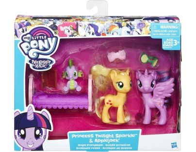 My Little Pony Set 2 poníků s doplňky Princess Twilight Sparkle a Applejack