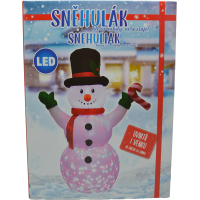 Sparkys Nafukovací svítící sněhulák candy cane 150 cm 6