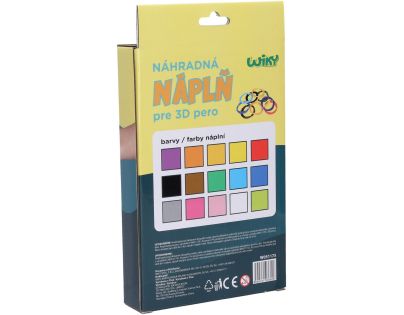 Náhradní náplně do 3D pera WIKY 15x3 m