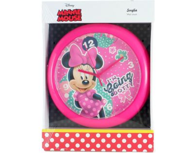 Nástěnné hodiny Minnie 2 druhy s kytičkou