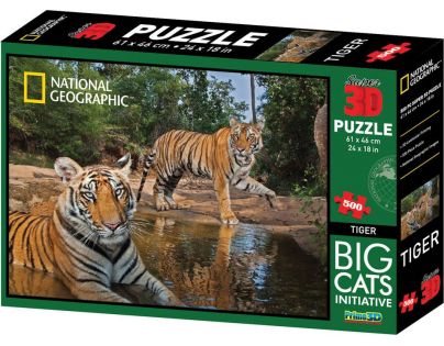 Prime 3D National Geographic Puzzle Tygři 500 dílků