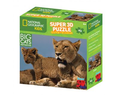 Prime 3D National Geographic Kids 3D Puzzle Lev 63 dílků