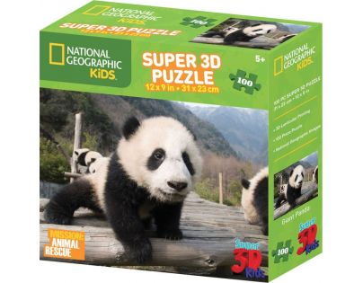 Prime 3D National Geographic Kids Puzzle Panda 100 dílků