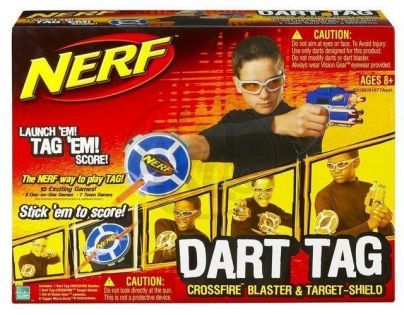 Hasbro 61877 - NERF - zbraň STRIKEFIRE, terč / štít, brýle VISION G