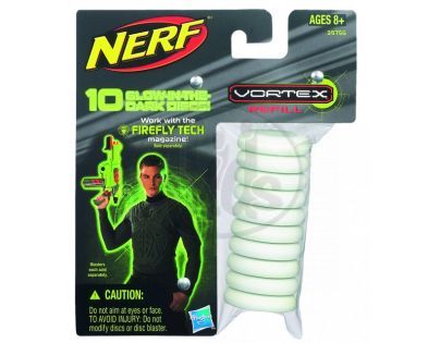 Hasbro 39756 - NERF Vortex Náhradní Světelné Disky 10Ks