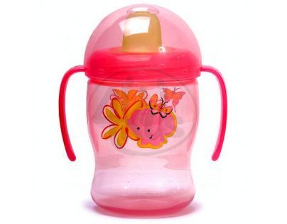 Fisher Price Netekoucí hrneček s oušky - Růžová