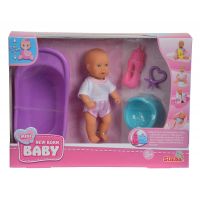 New Born Baby Mini panenka 12 cm s příslušenstvím modrý nočník 2