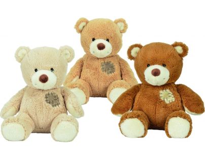 Simba Nicotoy Plyšový medvídek s ozdobnou záplatou 25 cm