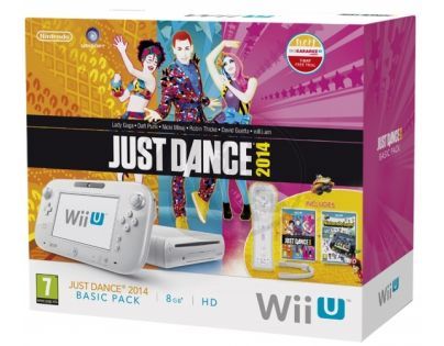 Nintendo Wii U White Basic Pack (8GB) + Nintendo Land + Just Dance 2014