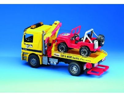 BRUDER 02662 - MERECEDES BENZ - Odtahové auto s terénním vozidlem