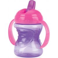 Nuby Hrneček netekoucí s tvrdým náustkem s odnímatelným vnitřním brčkem 2v1 240ml Fialovo-růžová Nuby Hrneček netekoucí s tvrdým náustkem s odnímatelným vnitřním brčkem 2v1 240ml Fialovo-růžová