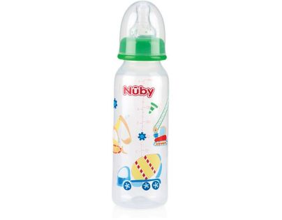 Nuby Láhev kojenecká 1-2-3 průtok 240 ml Zelená