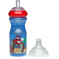 Nuby Láhev sportovní netekoucí s měkkým náustkem 300 ml Modrá Trucky Nuby Láhev sportovní netekoucí s měkkým náustkem 300 ml Modrá Trucky