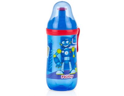 Nuby Láhev sportovní s vysouvacím náustkem 360 ml modrá