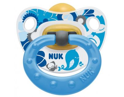 Nuk Dudlík Classic Happy Kids 0-6m - Modrý