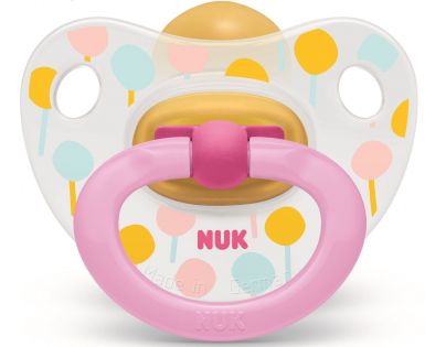 Nuk Dudlík Classic Happy Kids, LA, V1 0-6m balónky růžové