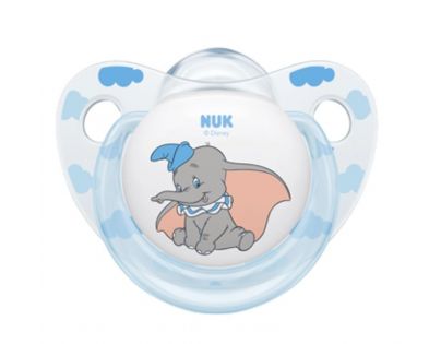 NUK Dudlík Disney Classic SI, V2 6-18m Dumbo modrý