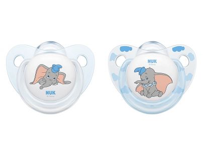 NUK Dudlík Disney Classic SI, V3 18m+ 2 ks v boxu slůně Dumbo