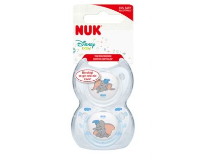 NUK Dudlík Disney Classic SI, V3 18m+ 2 ks v boxu slůně Dumbo