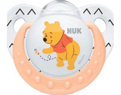 Nuk Dudlík Trendline Disney Medvídek Pú silikon 0-6m. Oranžová