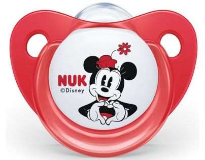 Nuk Dudlík Trendline Disney Mickey SI, V1 0-6m Červený Mickey Mouse