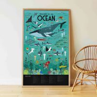 Poppik Samolepkový plakát vzdělávací Oceán 2