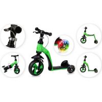 MoMi Elios Odrážedlo a koloběžka 2 v 1 zelená 2