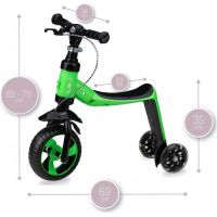 MoMi Elios Odrážedlo a koloběžka 2 v 1 zelená 5