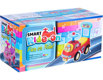 Odrážedlo auto modré výška sedadla 20 cm