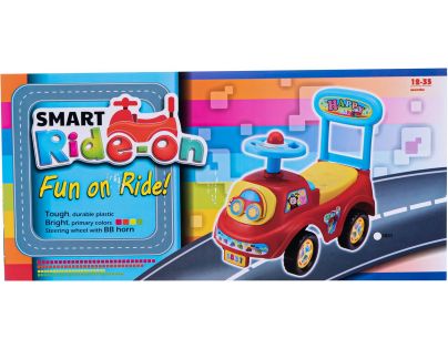 Odrážedlo auto modré výška sedadla 20 cm