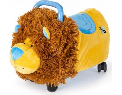 Odrážedlo Funny Wheels Rider Ride-On lvíček 50 cm plyšový modrý