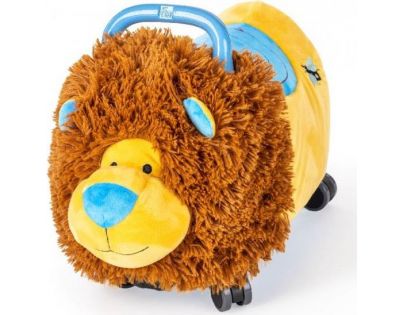 Odrážedlo Funny Wheels Rider Ride-On lvíček 50 cm plyšový modrý